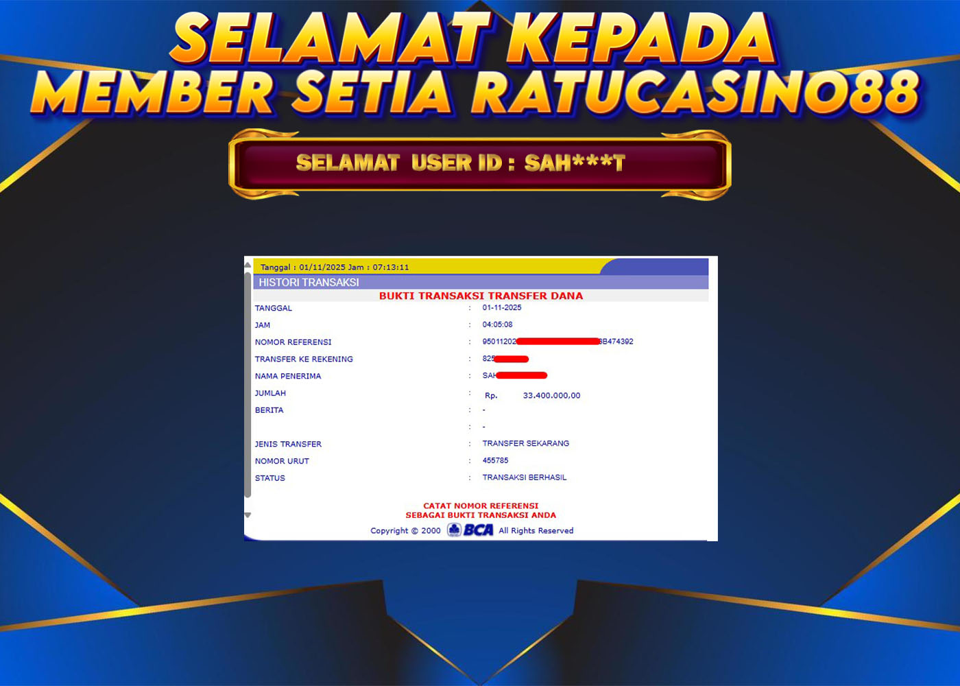 WITHDRAWAL MEMBER 108